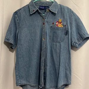 Vintage 90’s  Winnie the Pooh Jean button up